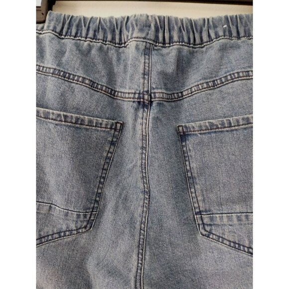 COTTON ON Unisex Drake Jogger Denim Blue Pants Jeans Drawstring - 36 x 28 - Picture 8 of 9